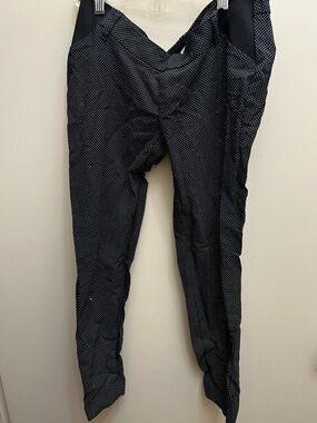 Old Navy Black Dress Pants with White Micro-Dot Print